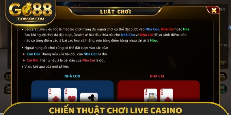 Chiến thuật chơi Live Casino