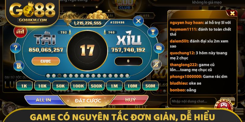 Game có nguyên tắc đơn giản, dễ hiểu