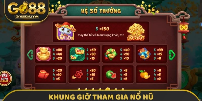 Khung giờ tham gia nổ hũ
