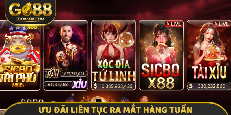 Ưu đãi liên tục ra mắt hàng tuần